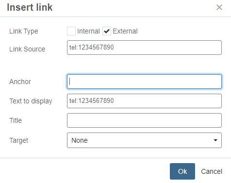 External Link Tool Telephone 