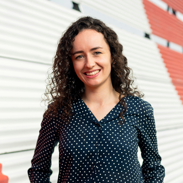 Female aerospace engineer on airfield