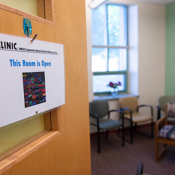 An open room set up for counseling. 