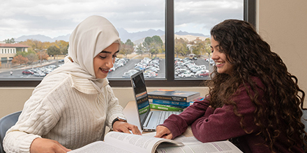 Two students working togther