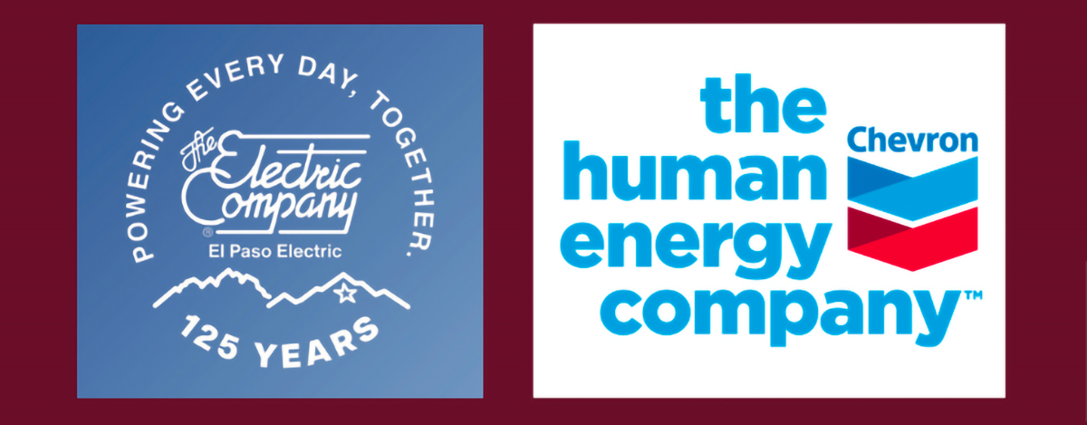 Logos for the Domenici conference gold sponsors - El Paso Electric and Chevron.